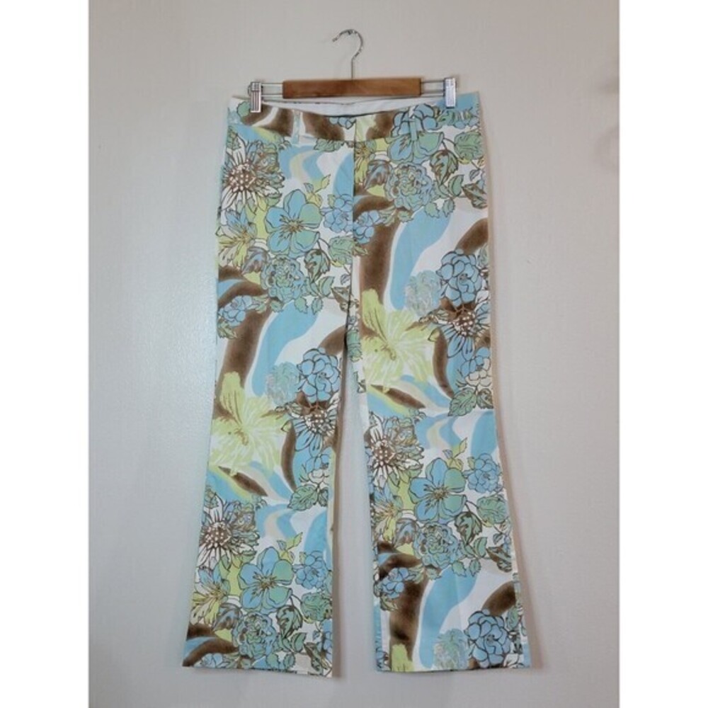 EXPRESS Design Studio‎ Editor Floral Dress Pants Size 8 Womens Luxury Stretch